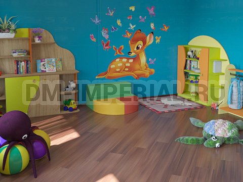 Оснащение детских садов, Мягкие модули, Комплект мебели диван Долька ММ-ММ-013
