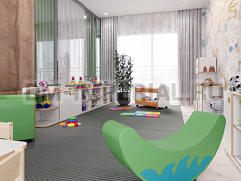 Оснащение детских садов, Игровая мебель, Тележка для пособий ИМ-062