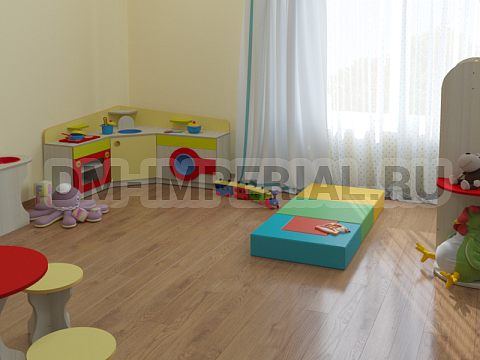 Оснащение детских садов, Мягкие модули, Комплект кресло-трансформер Кузя ММ-ММ-033