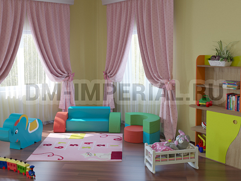 Оснащение детских садов, Мягкие модули, Комплект мебели Радуга ММ-ММ-020